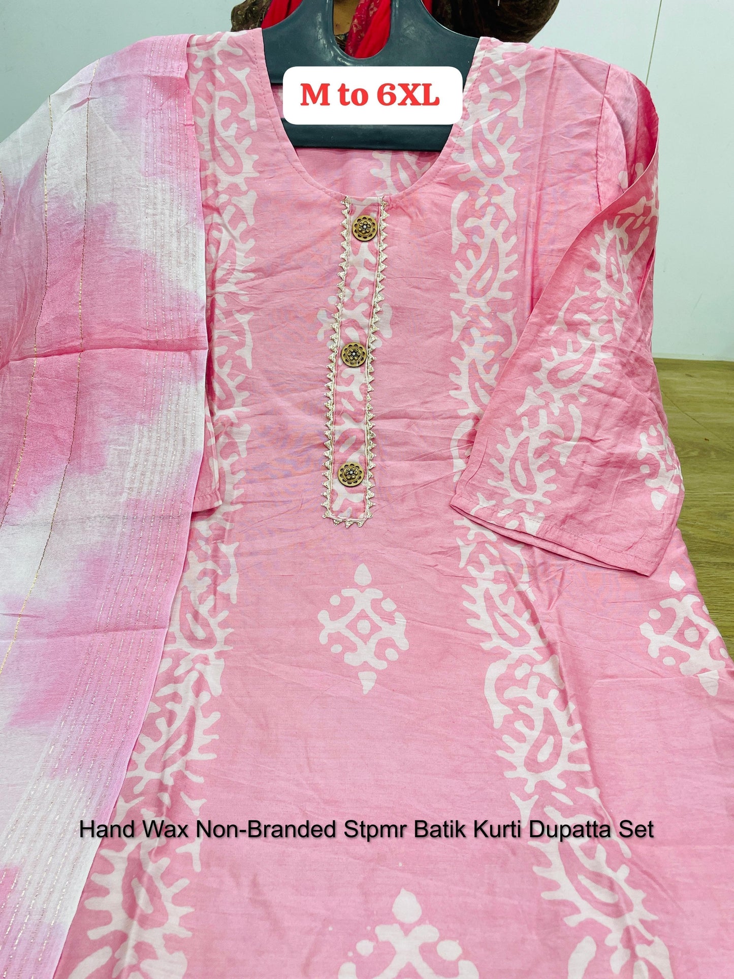 Hand Wax Non-Branded Stpmr Batik Kurti Dupatta Set