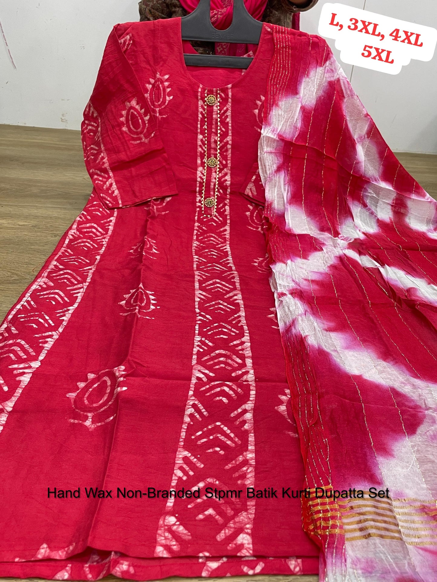 Hand Wax Non-Branded Stpmr Batik Kurti Dupatta Set
