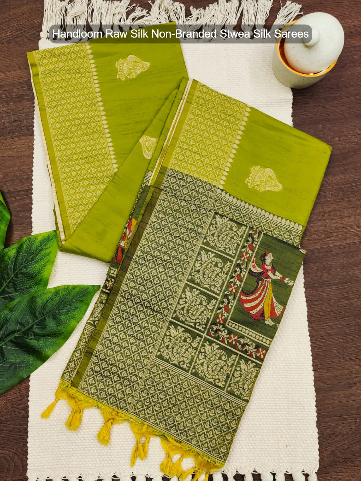 Handloom Raw Silk Non-Branded Stwea Silk Sarees