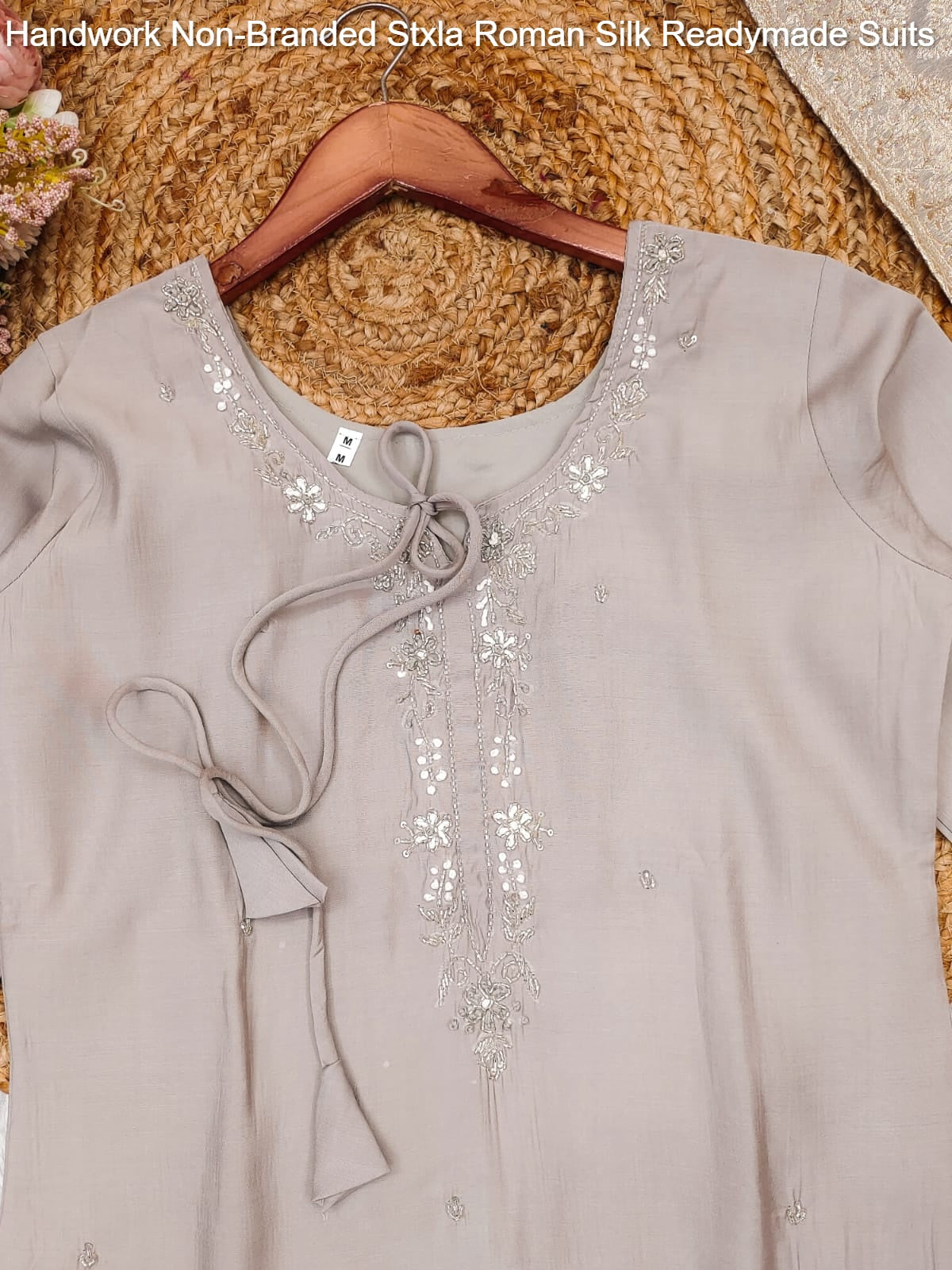 Handwork Non-Branded Stxla Roman Silk Readymade Suits