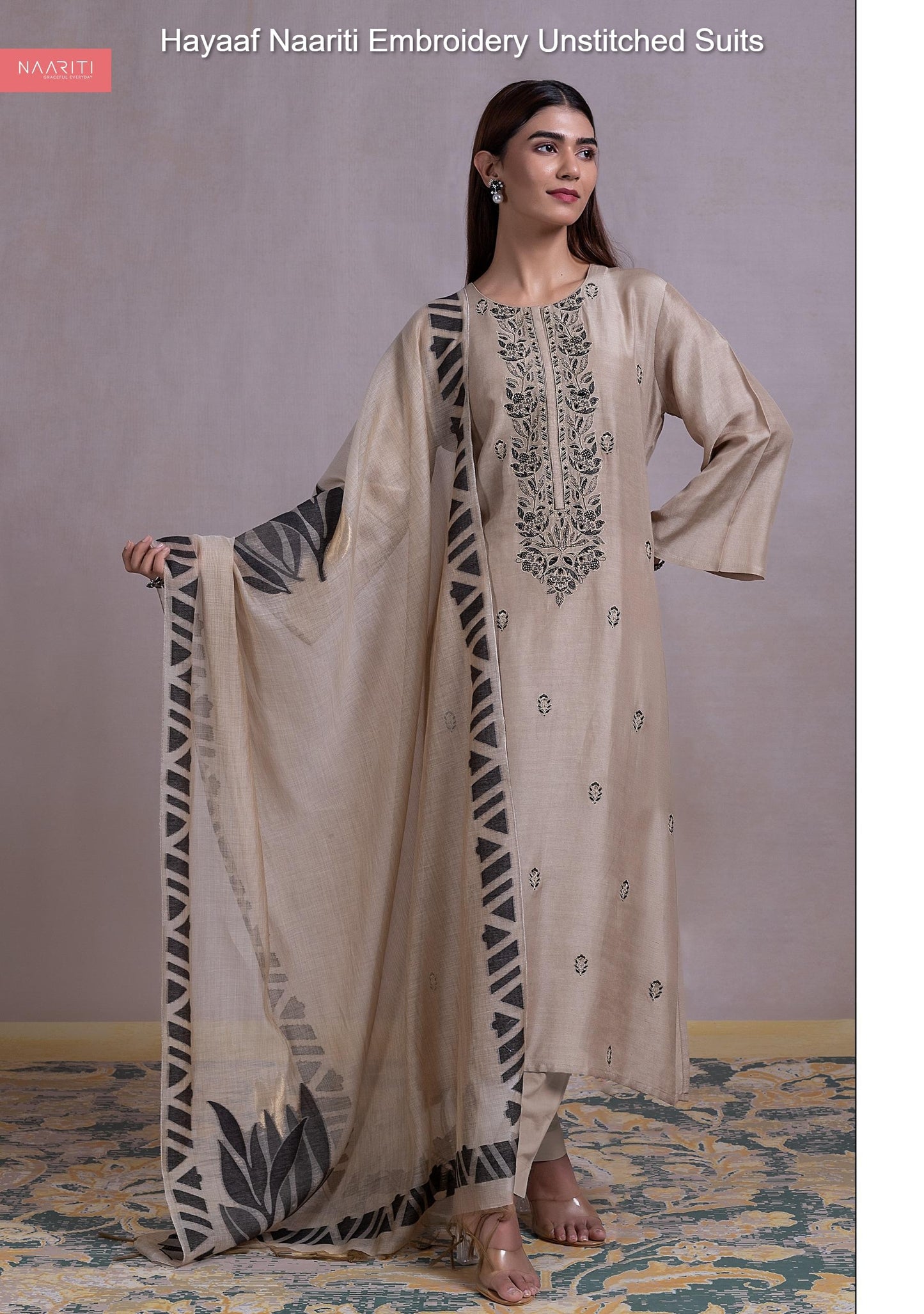 Hayaaf Naariti Embroidery Unstitched Suits