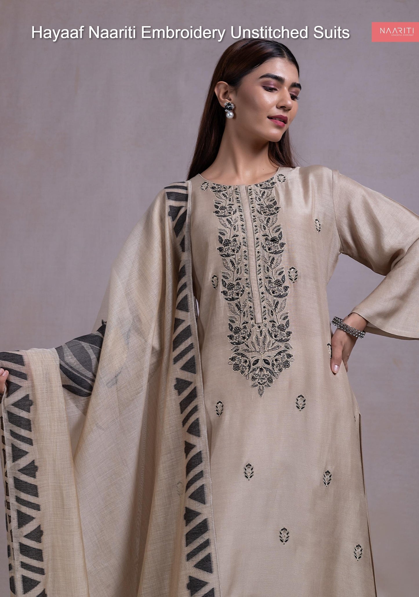 Hayaaf Naariti Embroidery Unstitched Suits