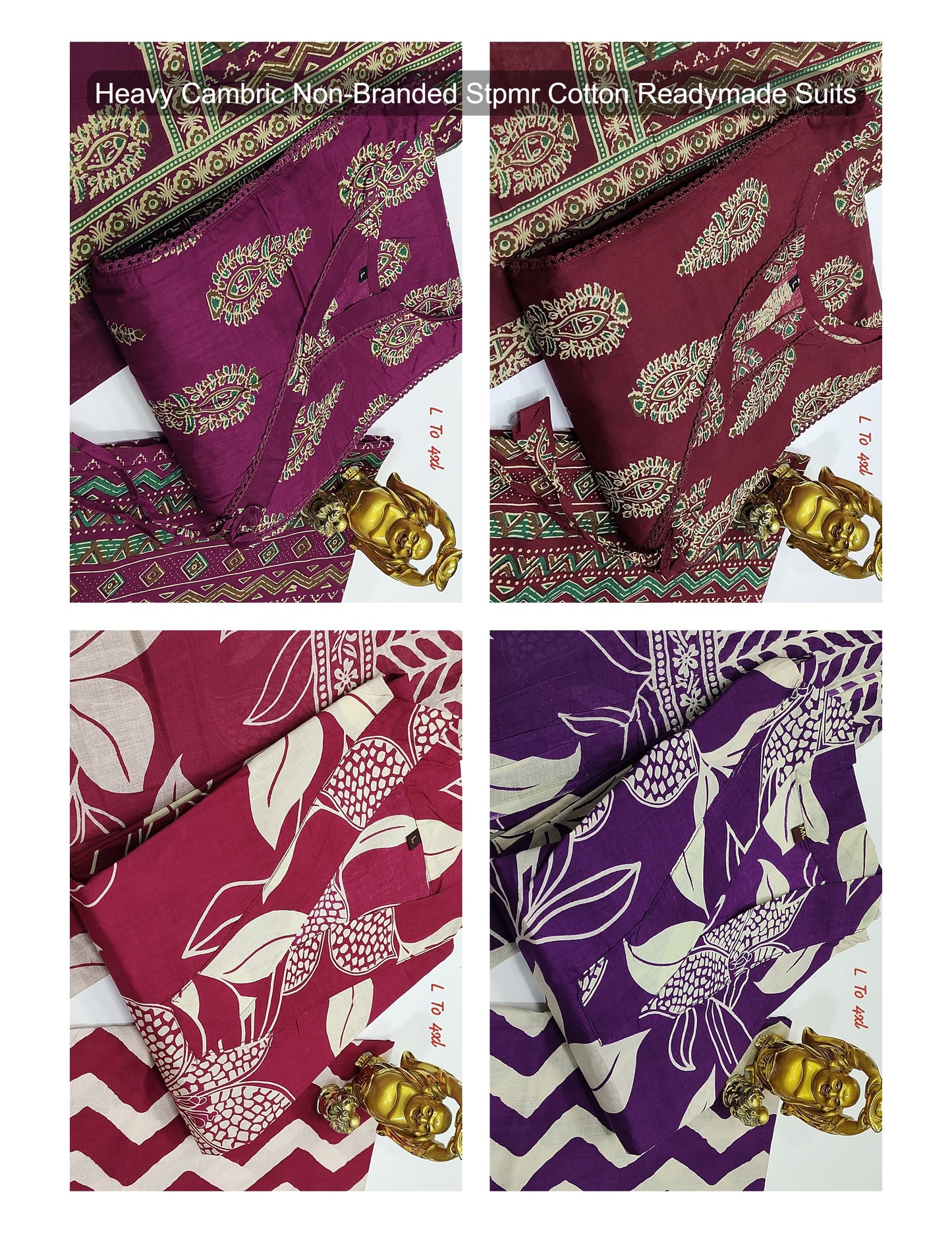 Heavy Cambric Non-Branded Stpmr Cotton Readymade Suits