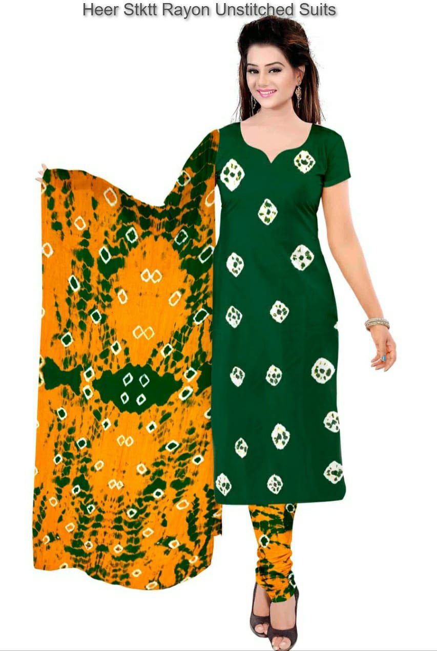 Heer Stktt Rayon Unstitched Suits