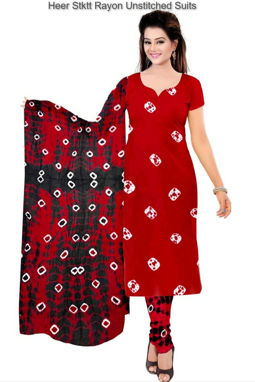 Heer Stktt Rayon Unstitched Suits