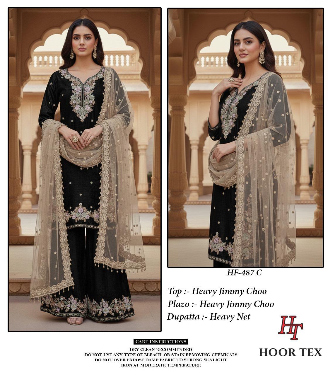 Hf-487-C Hoor Tex Jimmy Choo Pakistani Readymade Suits
