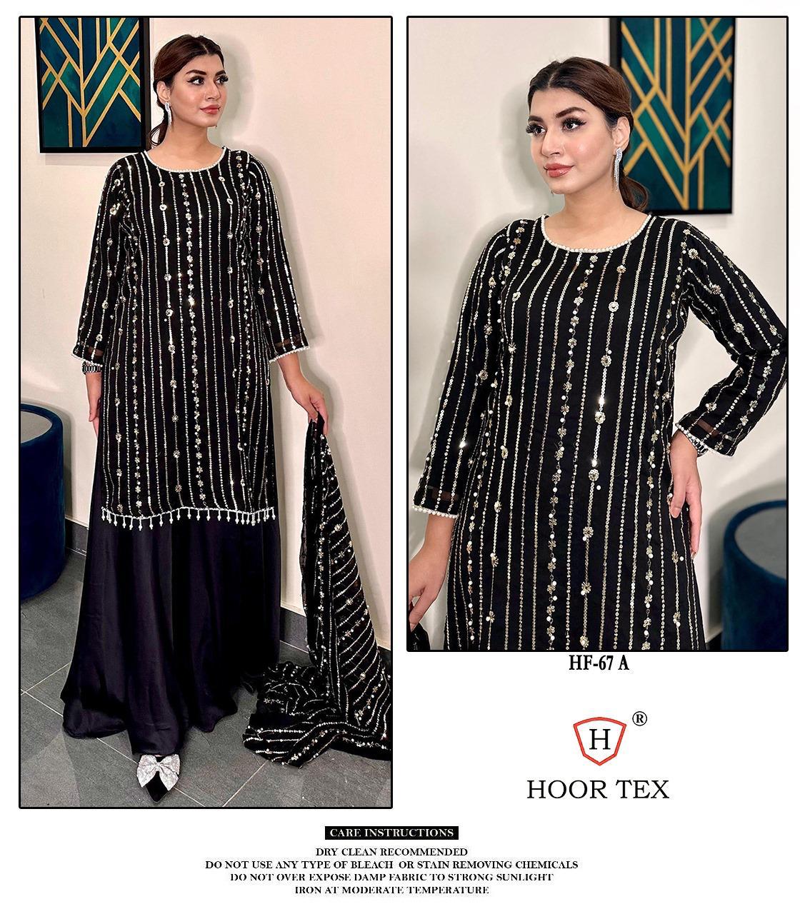 Hf-67A Hoor Tex Georgette Pakistani Readymade Suits