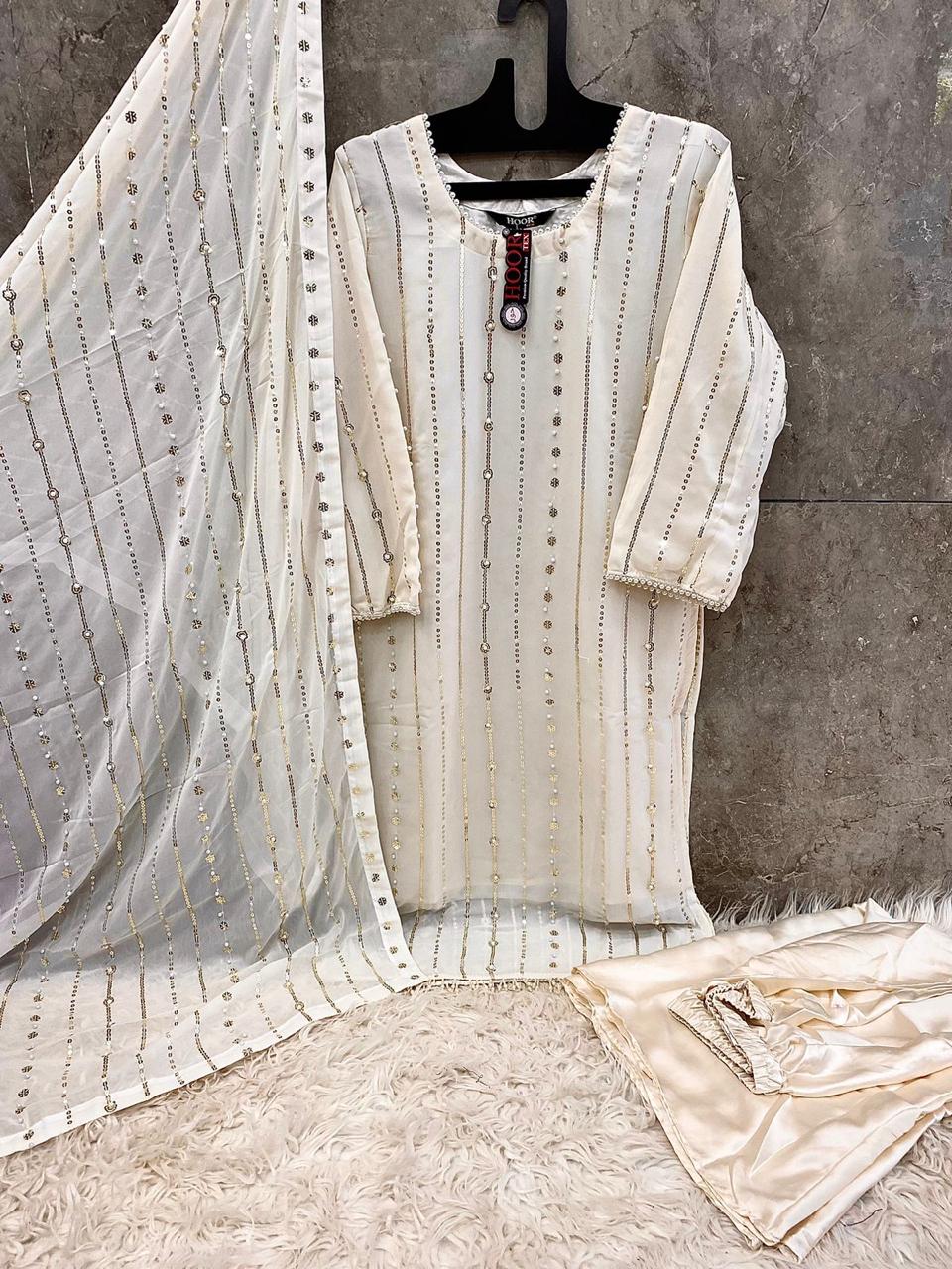 Hf-67C Hoor Tex Georgette Pakistani Readymade Suits