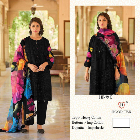 Hf-79C Hoor Tex Cotton Pakistani Readymade Suits