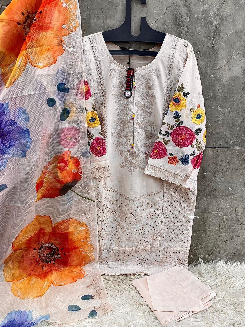 Hf-79D Hoor Tex Cotton Pakistani Readymade Suits