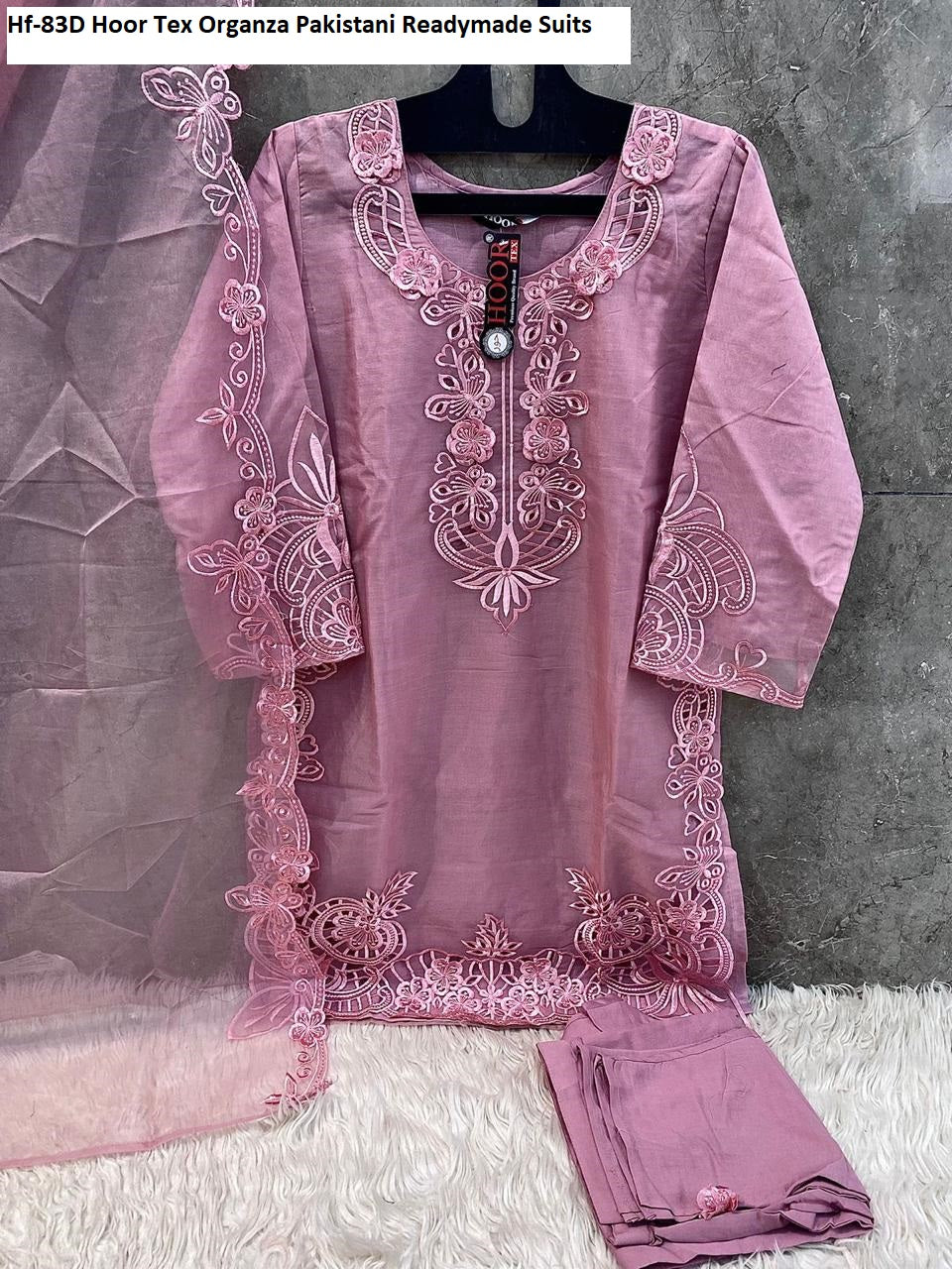 Hf-83D Hoor Tex Organza Pakistani Readymade Suits