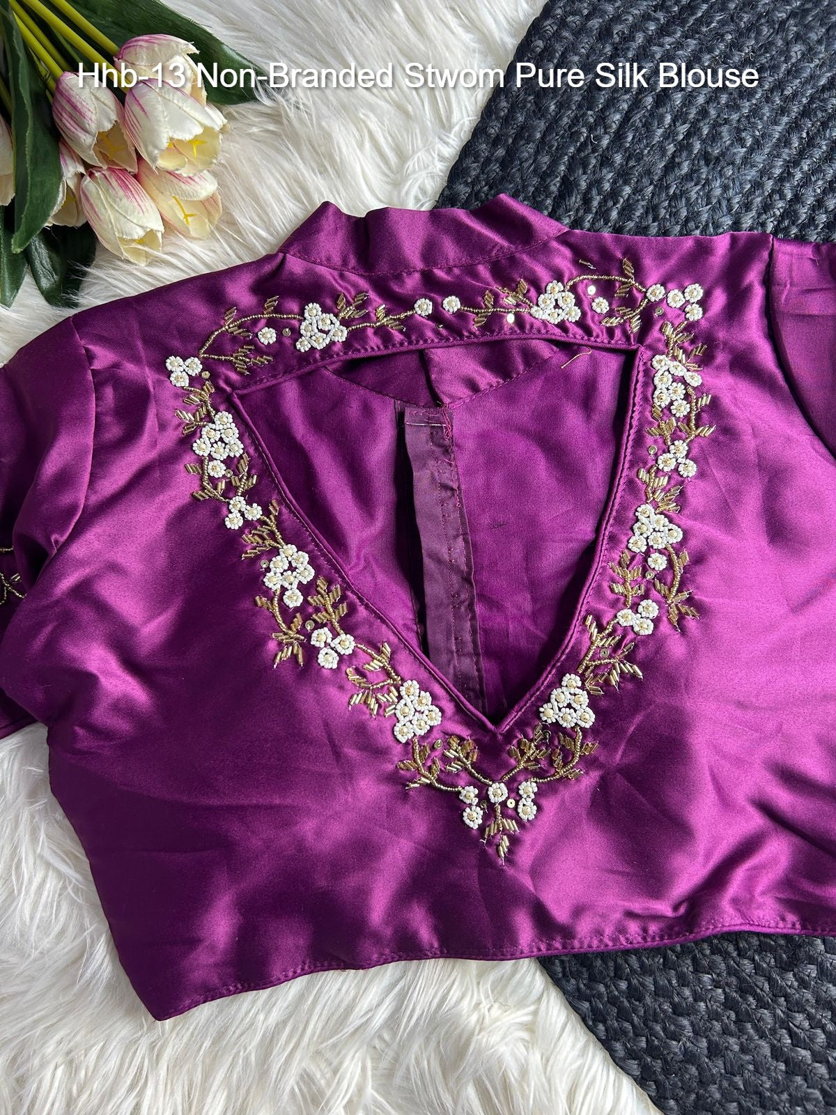 Hhb-13 Non-Branded Stwom Pure Silk Blouse