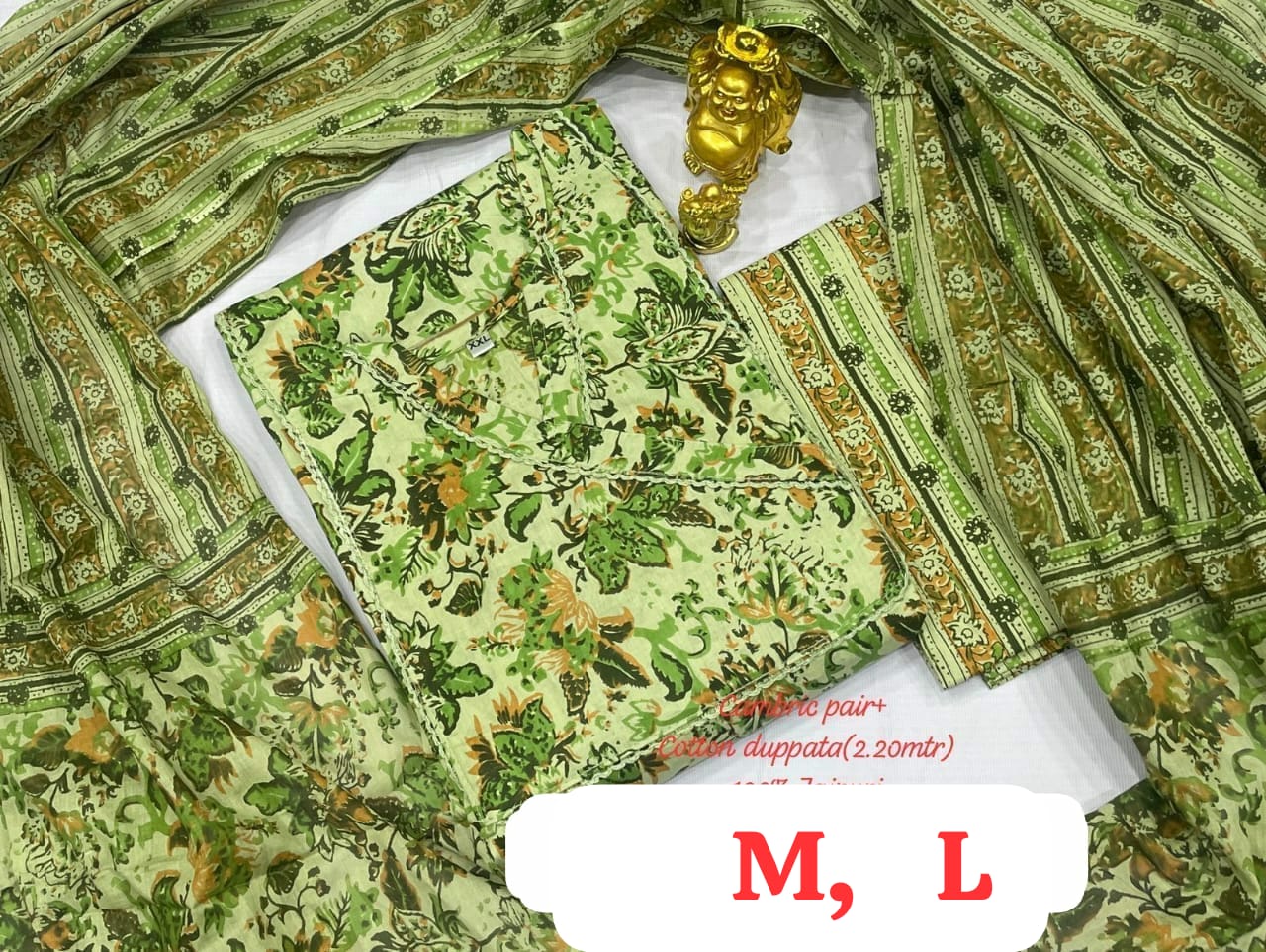 Hi V Neck Non-Branded Stpmr Cotton Readymade Suits