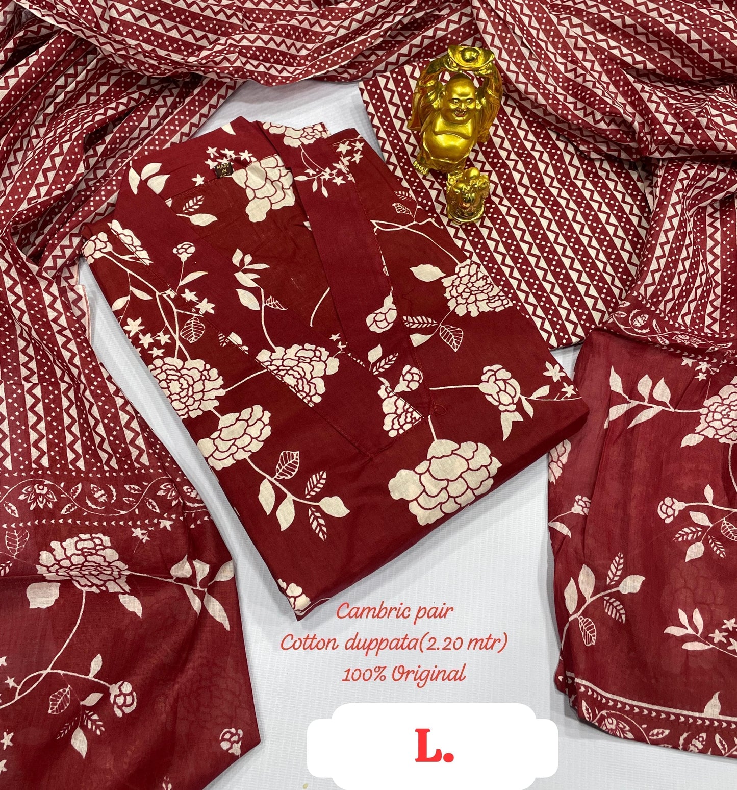 Hi V Neck Non-Branded Stpmr Cotton Readymade Suits
