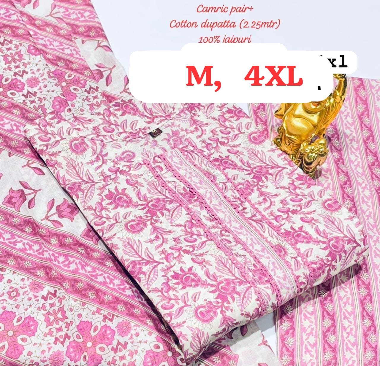 Hi V Neck Non-Branded Stpmr Cotton Readymade Suits