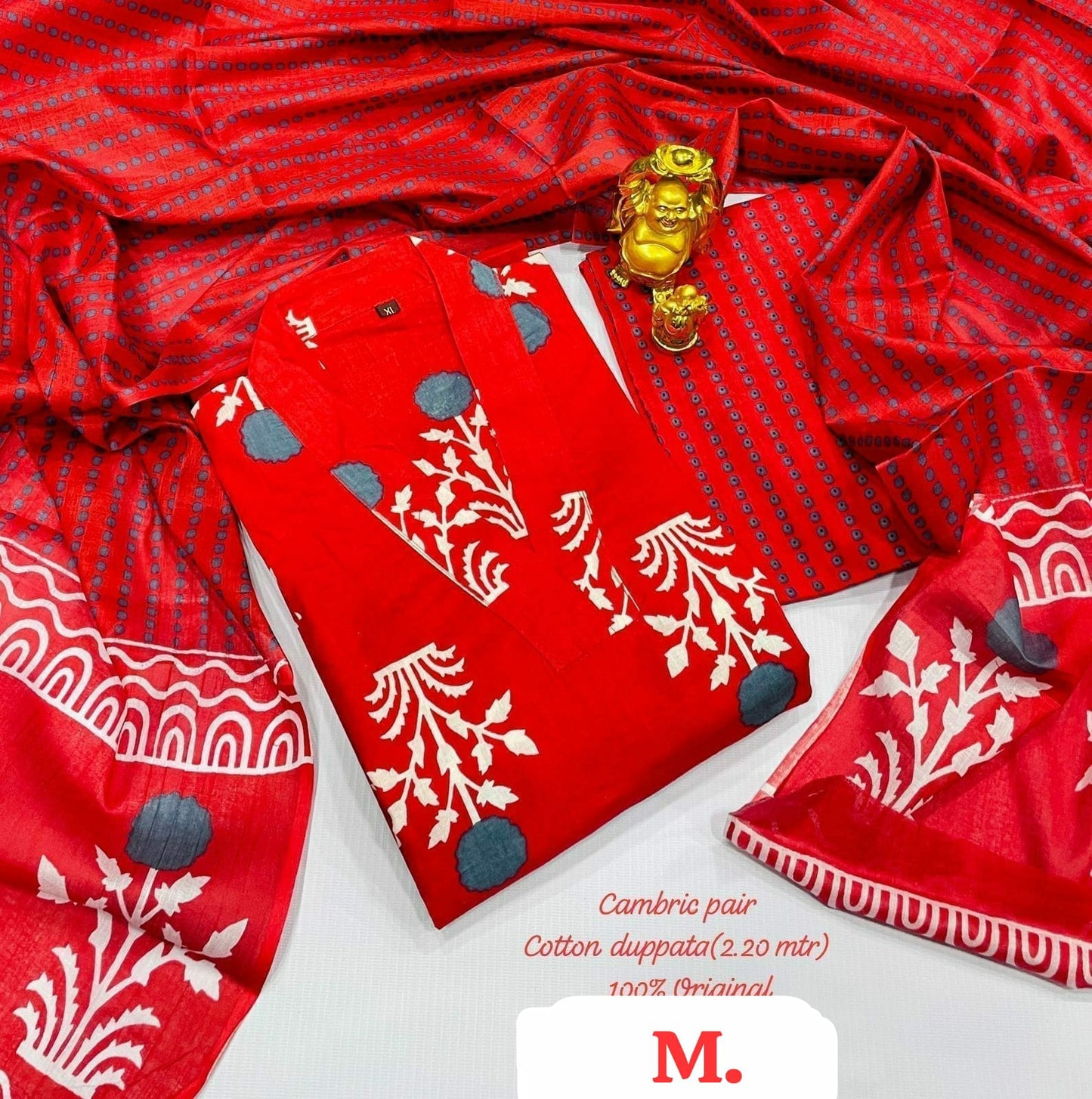 Hi V Neck Non-Branded Stpmr Cotton Readymade Suits