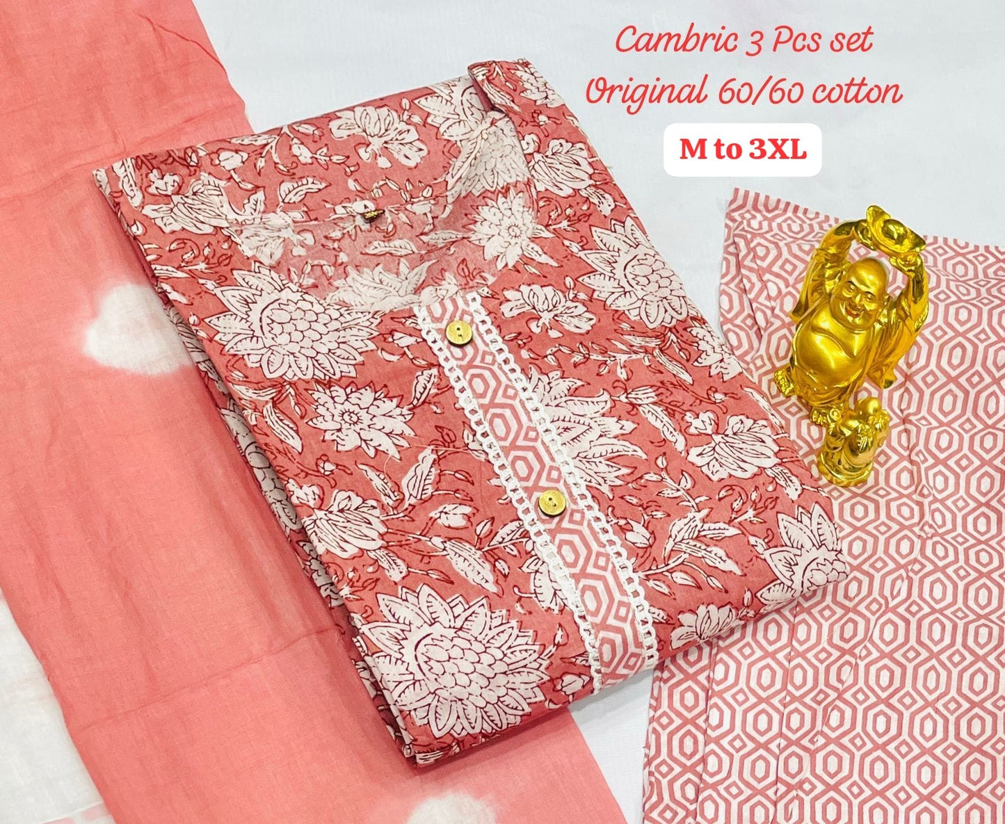 Hi V Neck Non-Branded Stpmr Cotton Readymade Suits