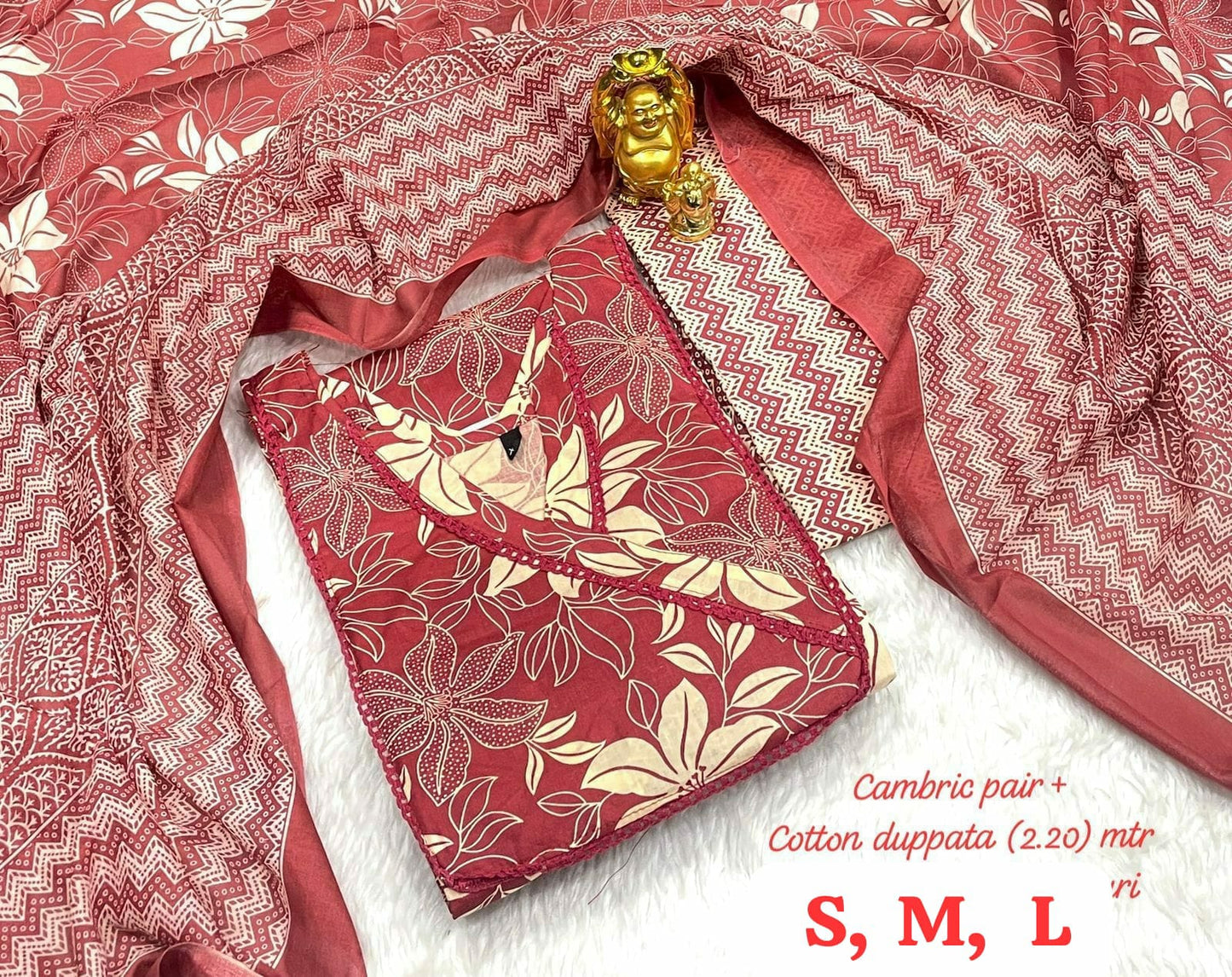 Hi V Neck Non-Branded Stpmr Cotton Readymade Suits