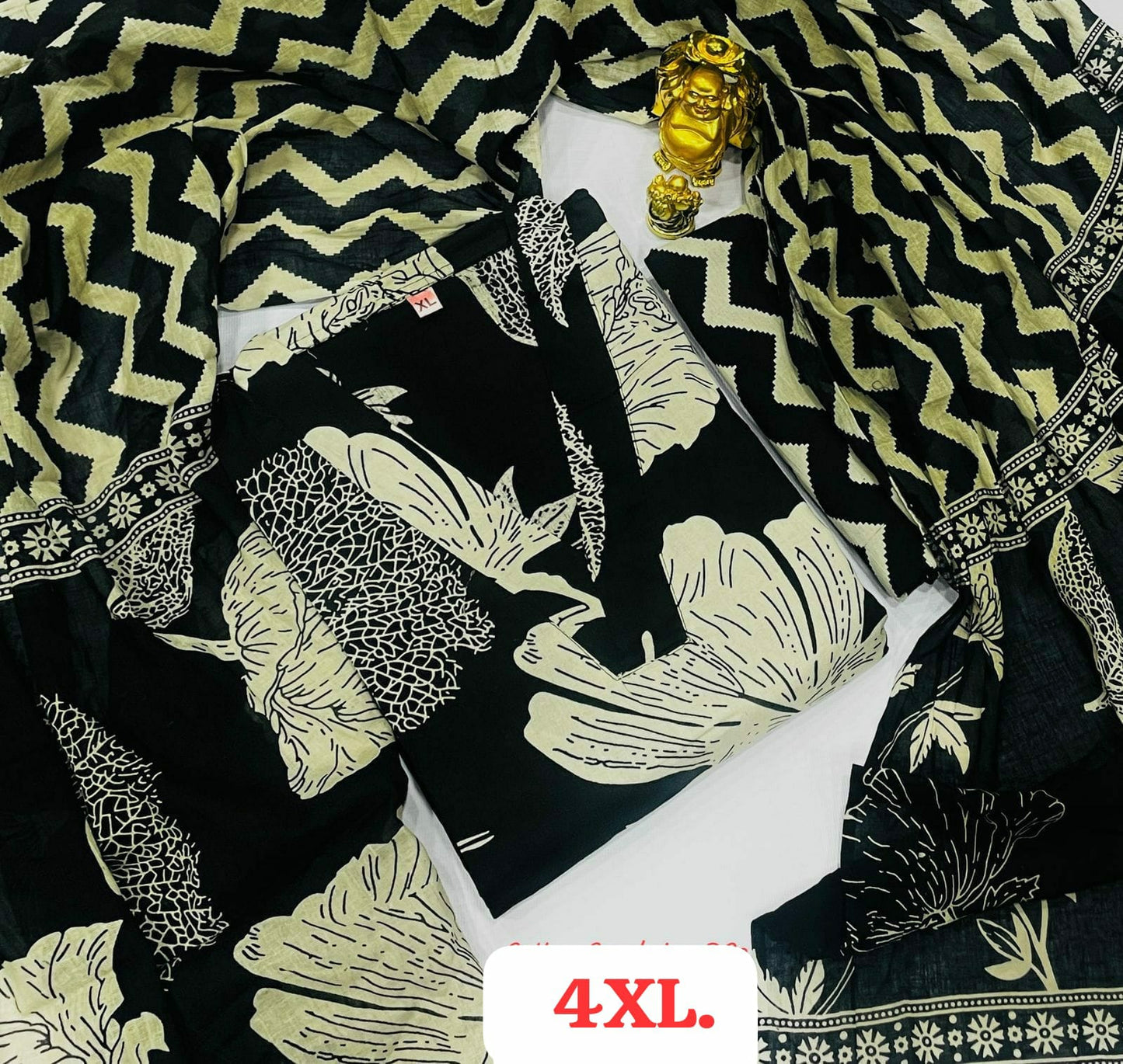 Hi V Neck Non-Branded Stpmr Cotton Readymade Suits