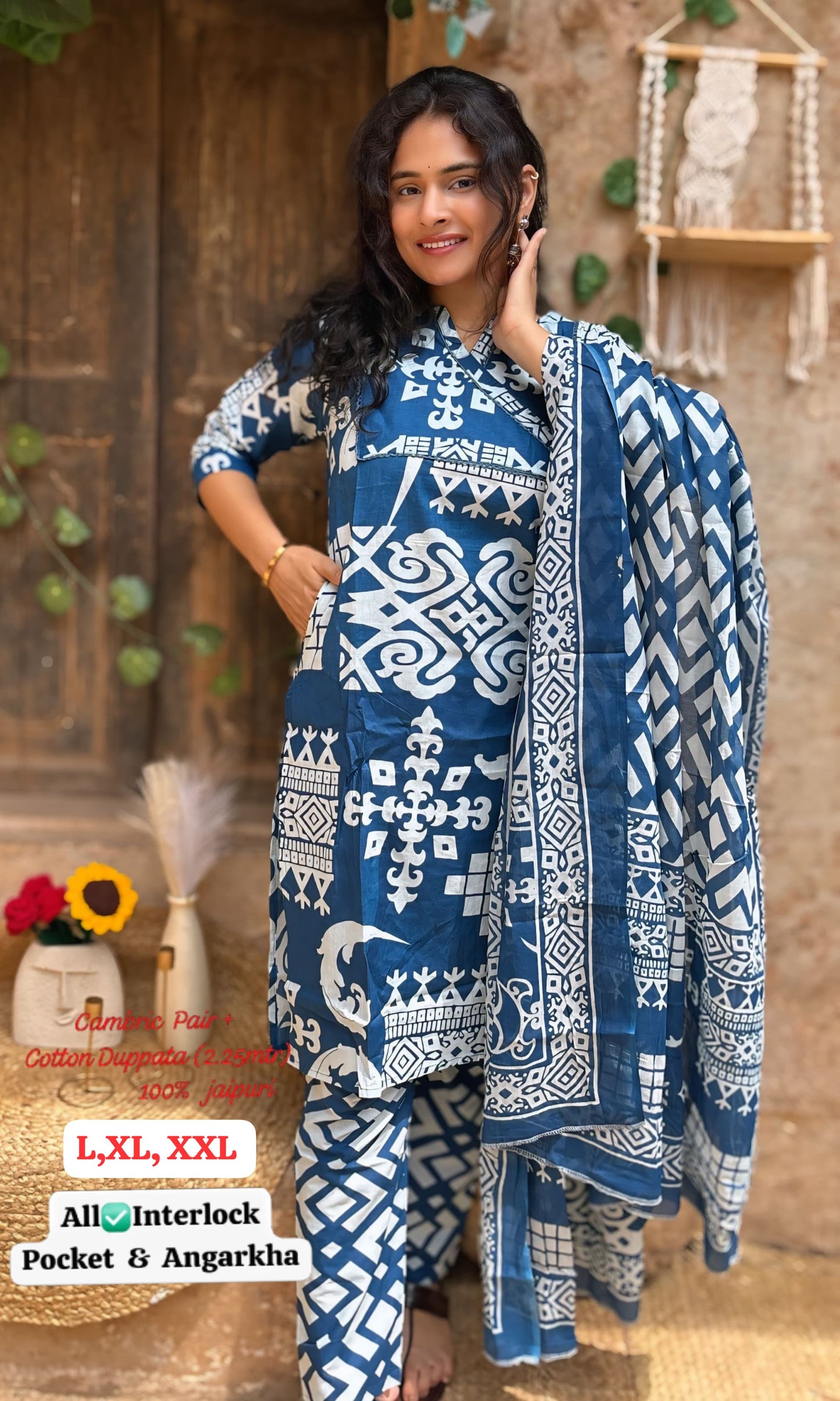 Hi V Neck Non-Branded Stpmr Cotton Readymade Suits