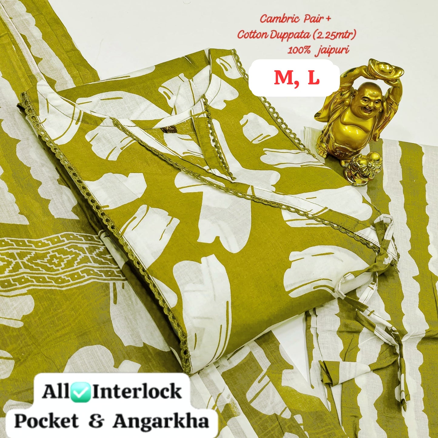 Hi V Neck Non-Branded Stpmr Cotton Readymade Suits