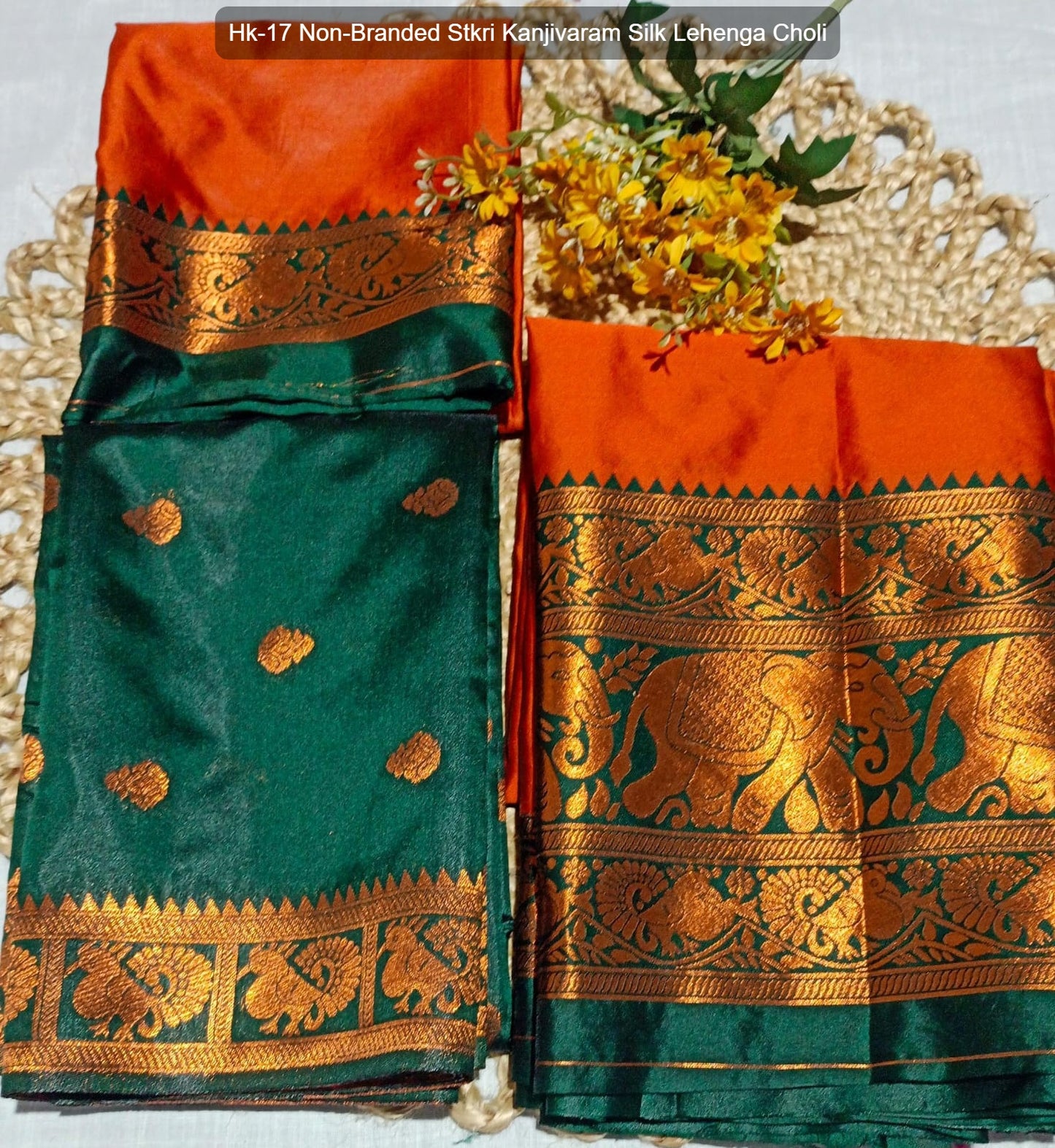 Hk-17 Non-Branded Stkri Kanjivaram Silk Lehenga Choli