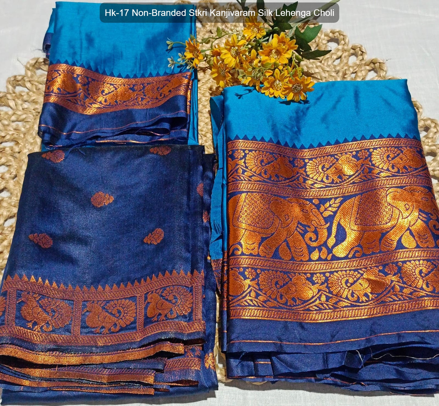 Hk-17 Non-Branded Stkri Kanjivaram Silk Lehenga Choli