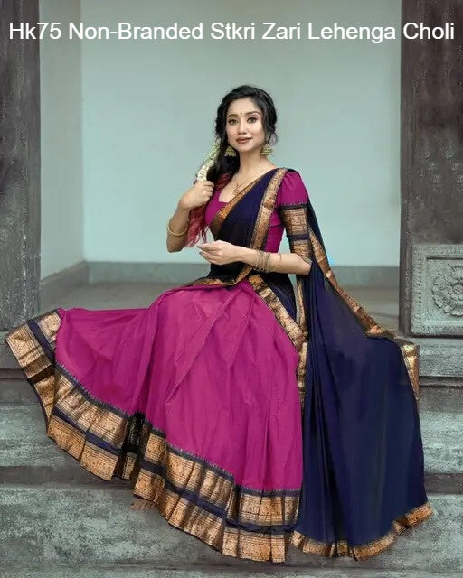 Hk75 Non-Branded Stkri Zari Lehenga Choli