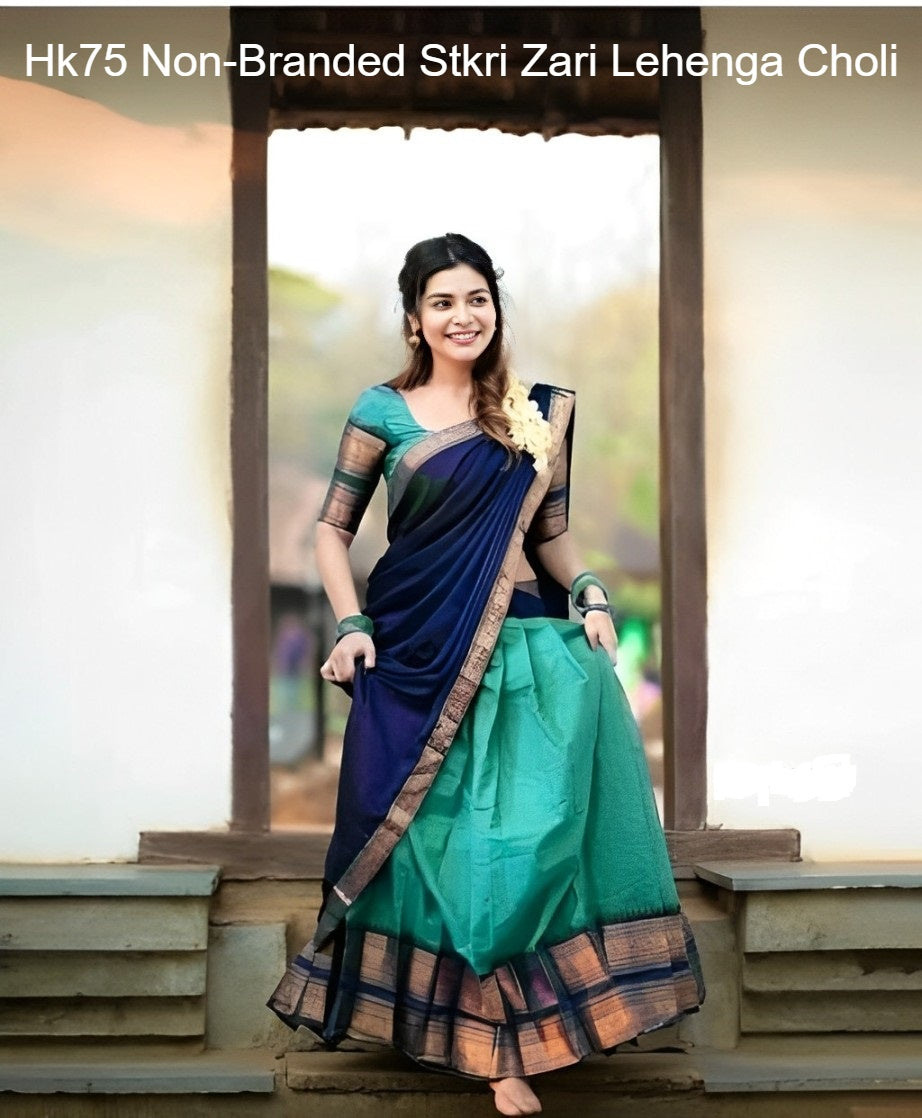 Hk75 Non-Branded Stkri Zari Lehenga Choli