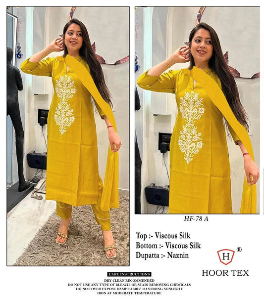 Ht-78A Hoor Tex Silk Pakistani Readymade Suits