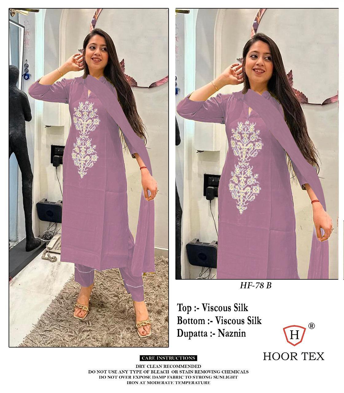 Ht-78B Hoor Tex Silk Pakistani Readymade Suits