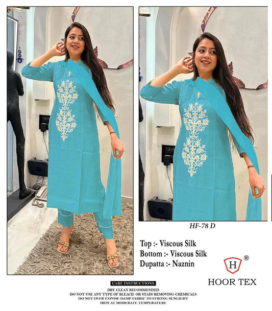 Ht-78D Hoor Tex Silk Pakistani Readymade Suits