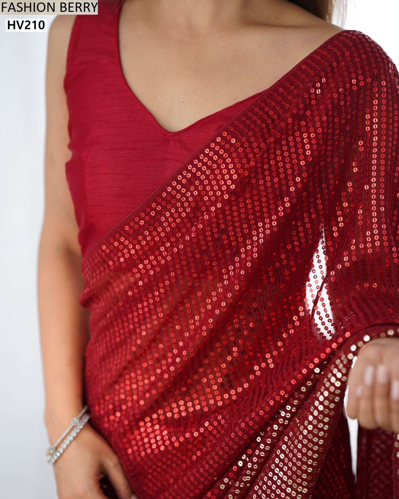 Hv210 Meena Fashion Berry Silk Sarees