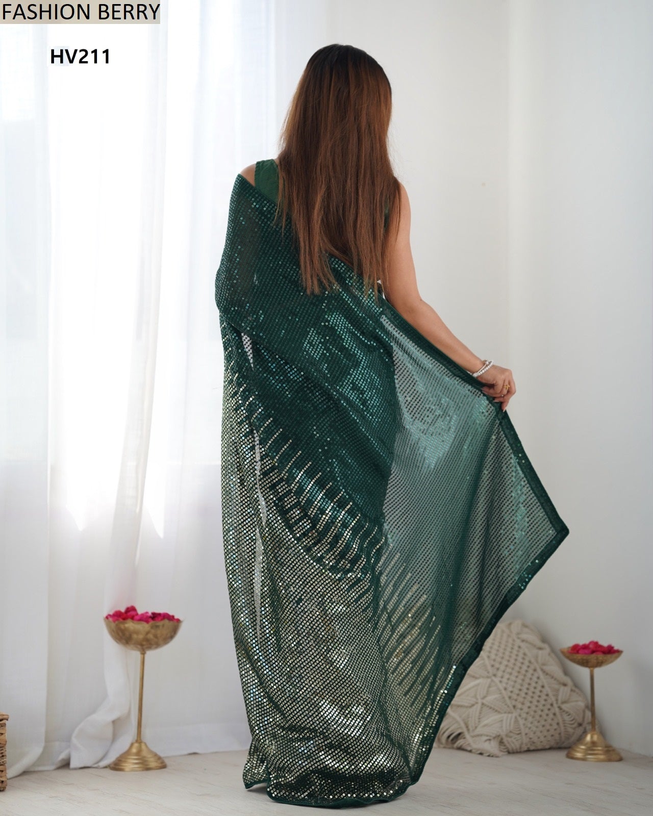 Hv211 Meena Fashion Berry Silk Sarees