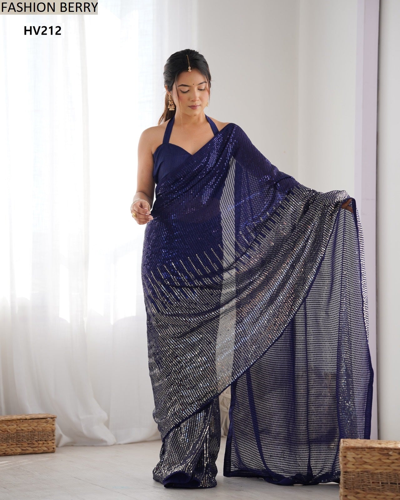 Hv212Meena Fashion Berry Silk Sarees