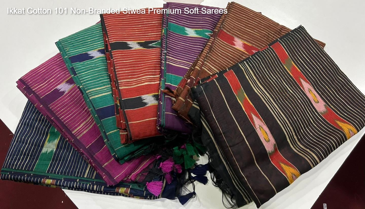 Ikkat Cotton 101 Non-Branded Stwea Premium Soft Sarees