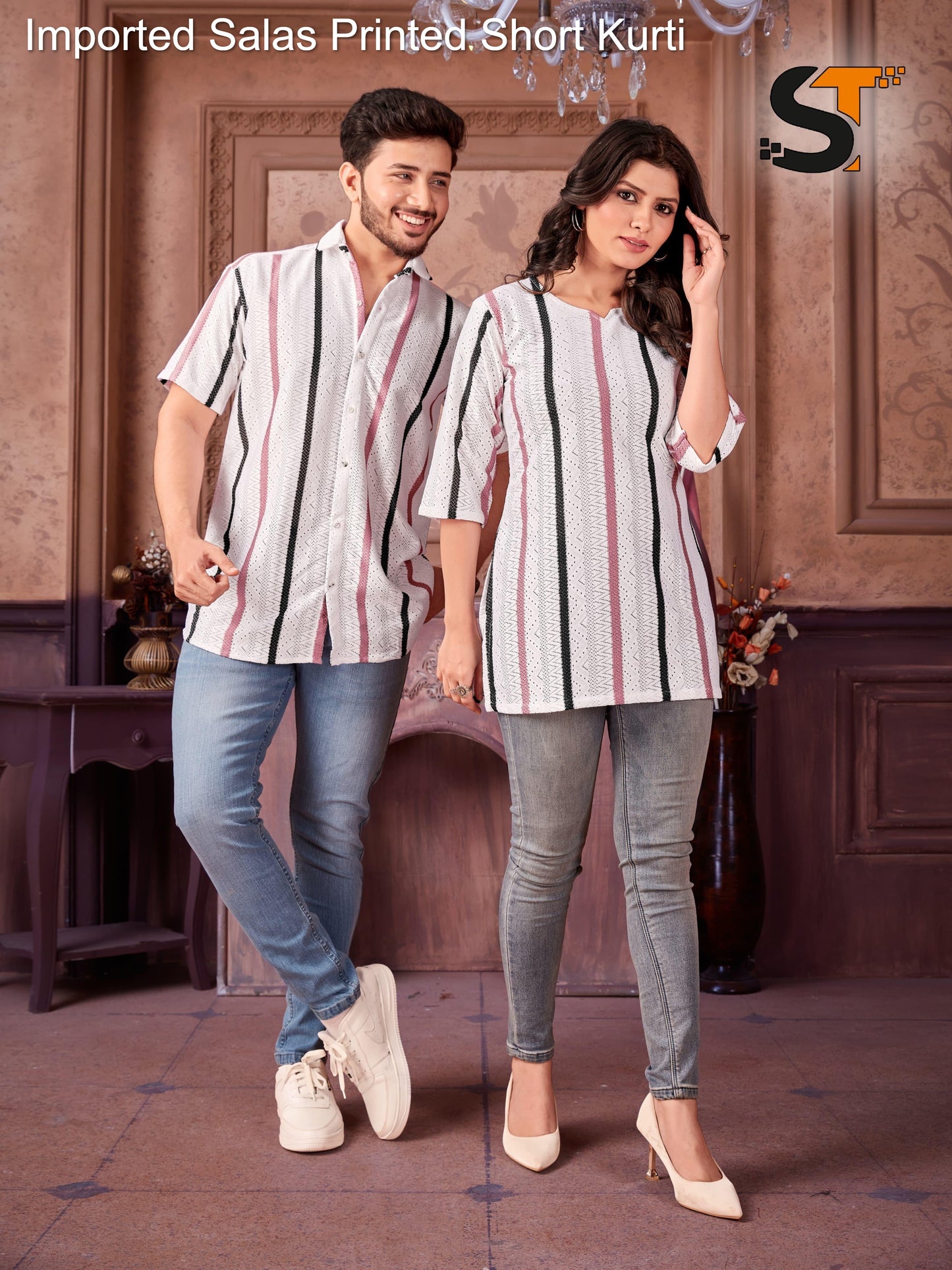 Imported Salas Printed Short Kurti