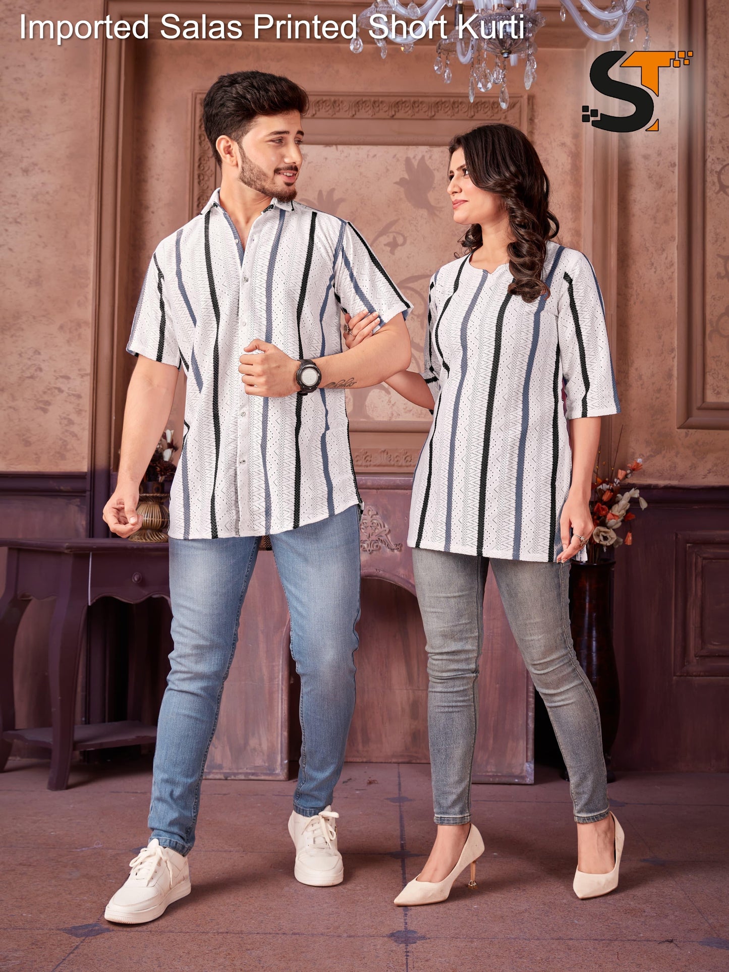 Imported Salas Printed Short Kurti