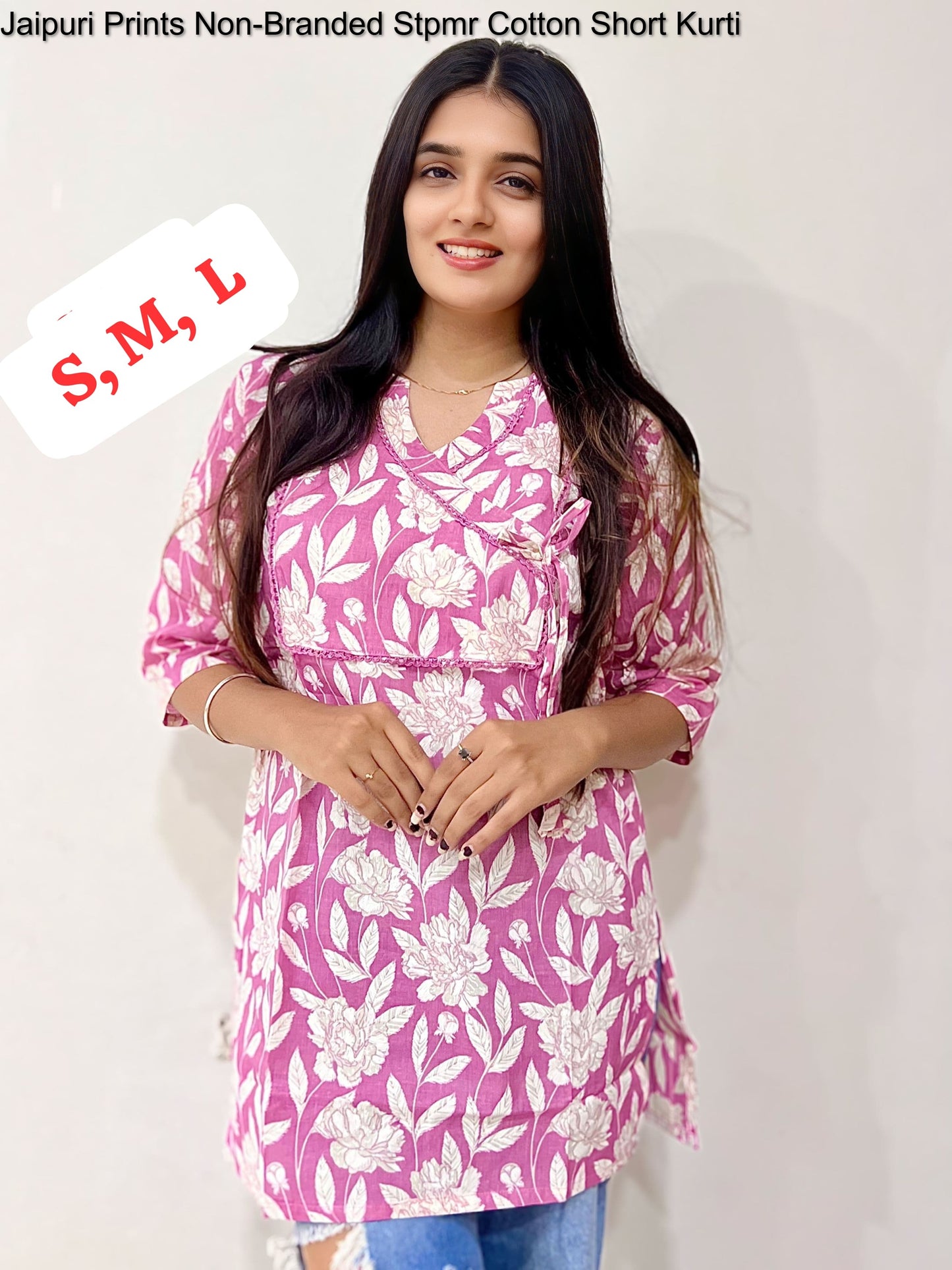 Jaipuri Prints Non-Branded Stpmr Cotton Short Kurti