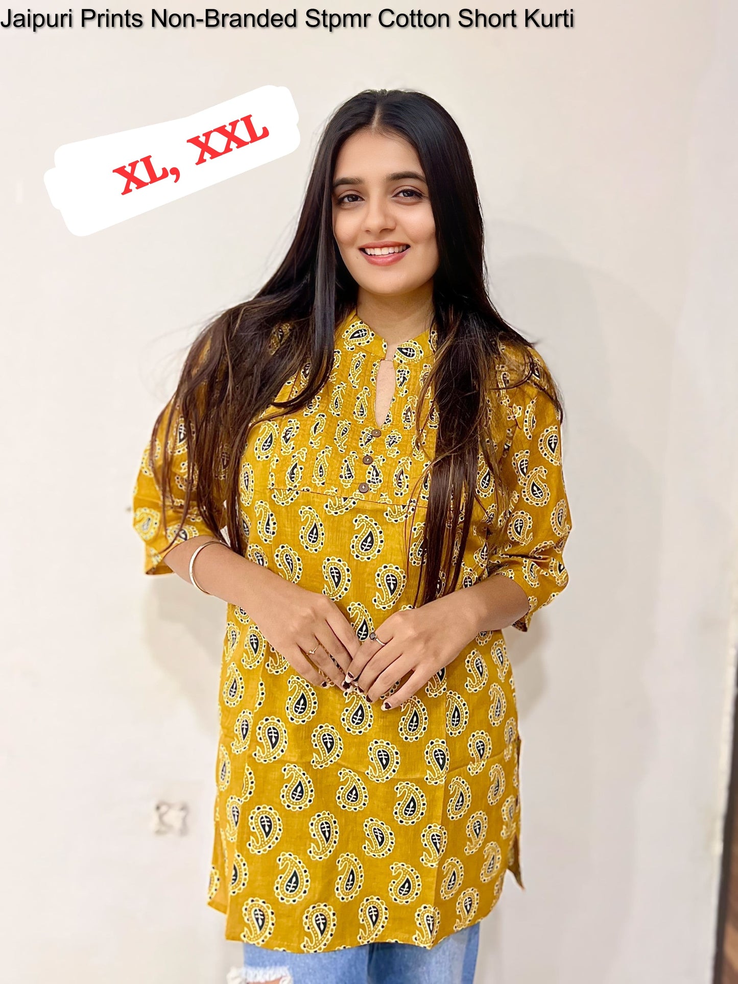 Jaipuri Prints Non-Branded Stpmr Cotton Short Kurti