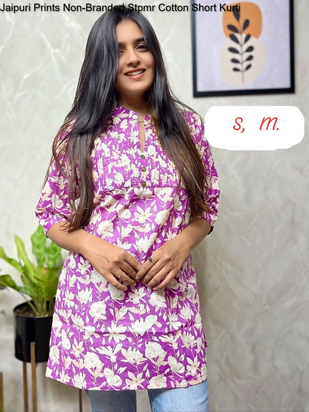 Jaipuri Prints Non-Branded Stpmr Cotton Short Kurti