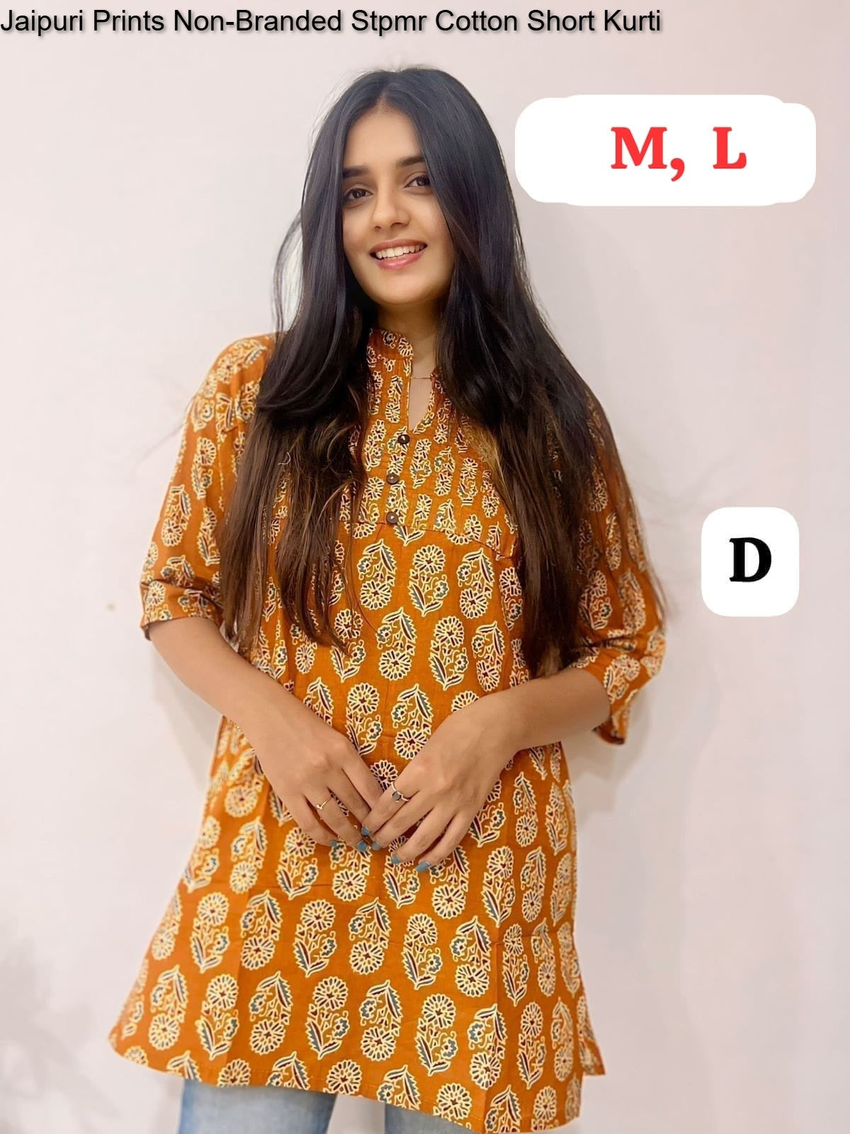 Jaipuri Prints Non-Branded Stpmr Cotton Short Kurti