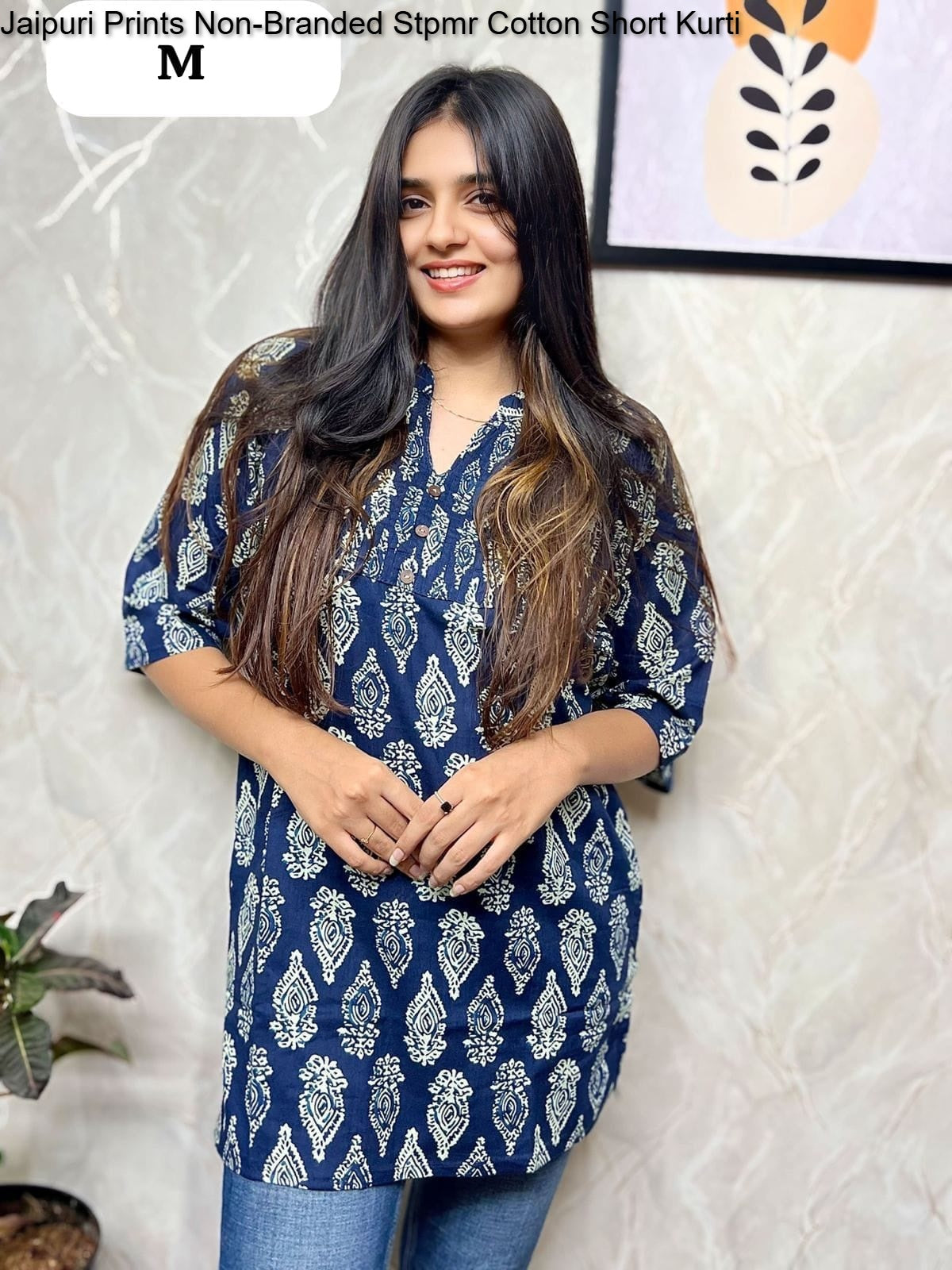 Jaipuri Prints Non-Branded Stpmr Cotton Short Kurti