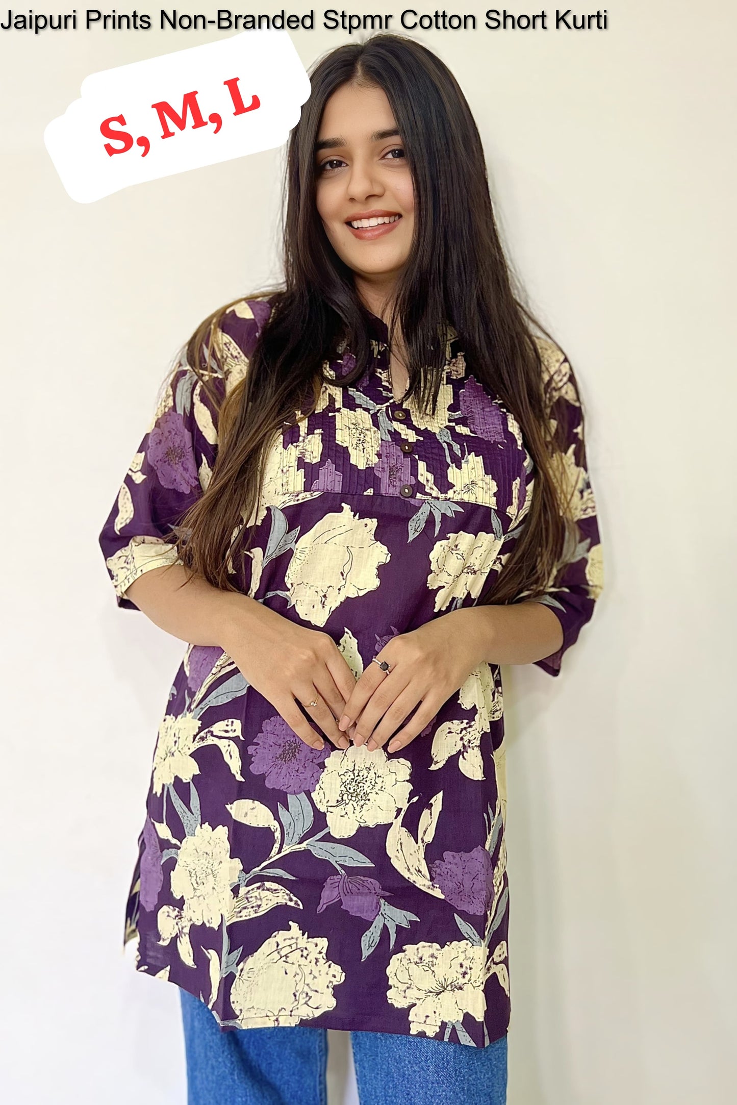 Jaipuri Prints Non-Branded Stpmr Cotton Short Kurti