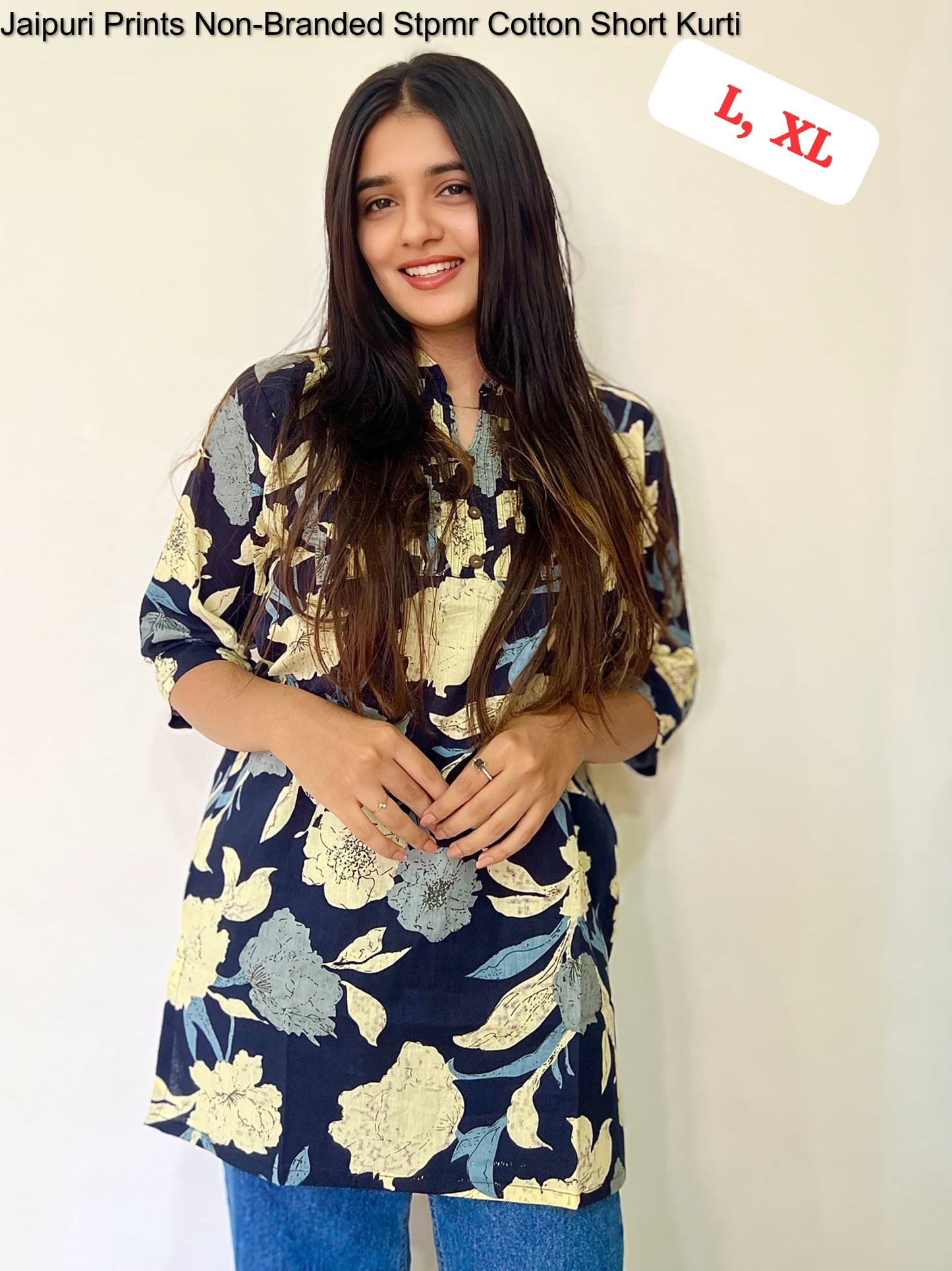 Jaipuri Prints Non-Branded Stpmr Cotton Short Kurti