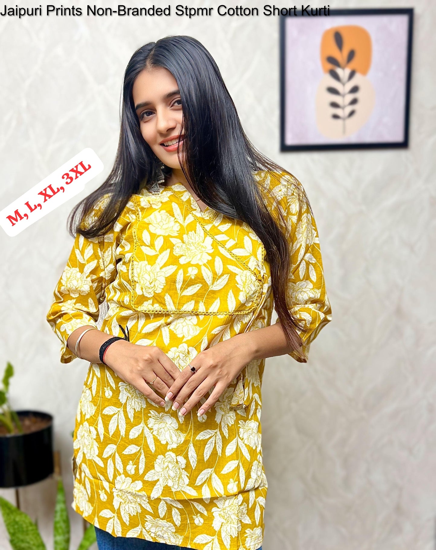 Jaipuri Prints Non-Branded Stpmr Cotton Short Kurti
