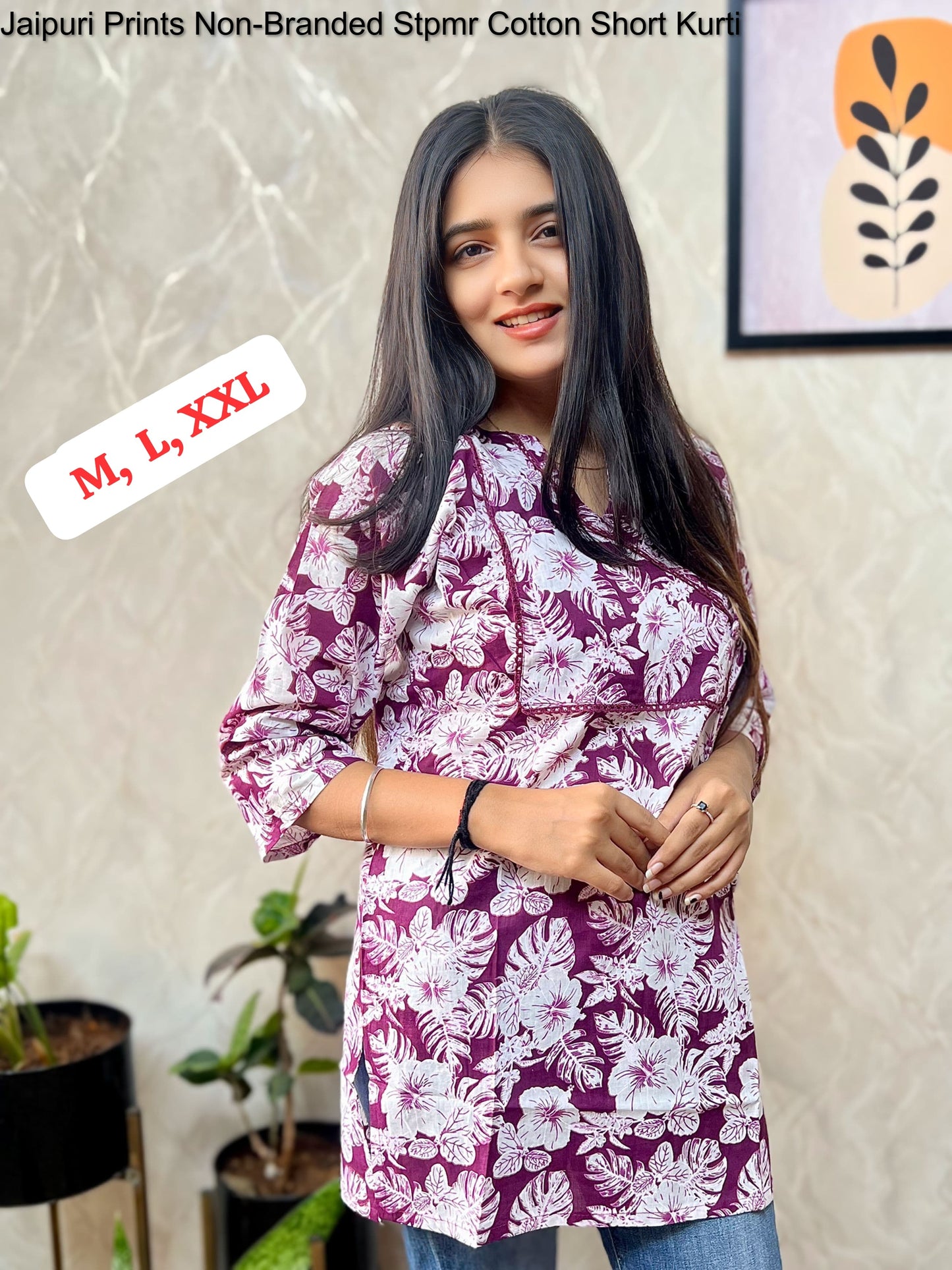 Jaipuri Prints Non-Branded Stpmr Cotton Short Kurti