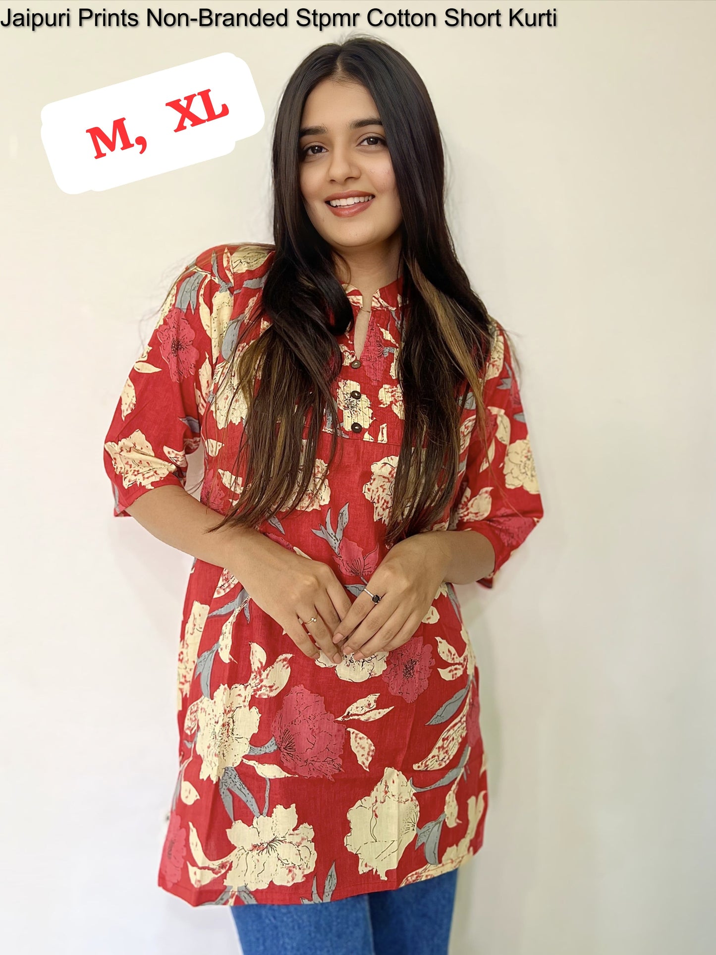 Jaipuri Prints Non-Branded Stpmr Cotton Short Kurti