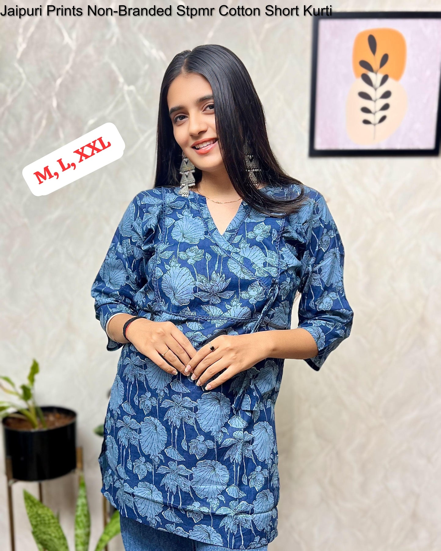 Jaipuri Prints Non-Branded Stpmr Cotton Short Kurti