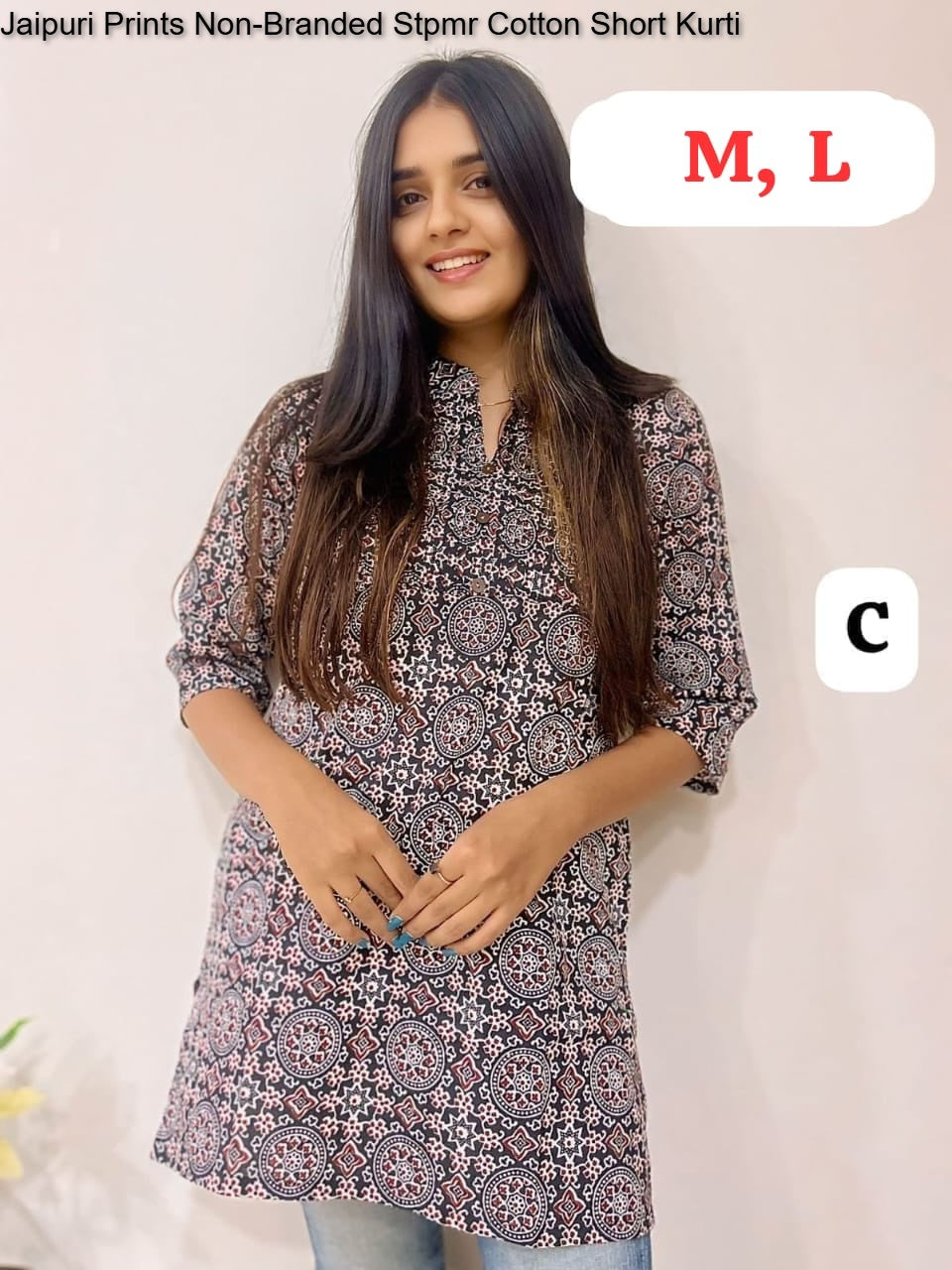 Jaipuri Prints Non-Branded Stpmr Cotton Short Kurti